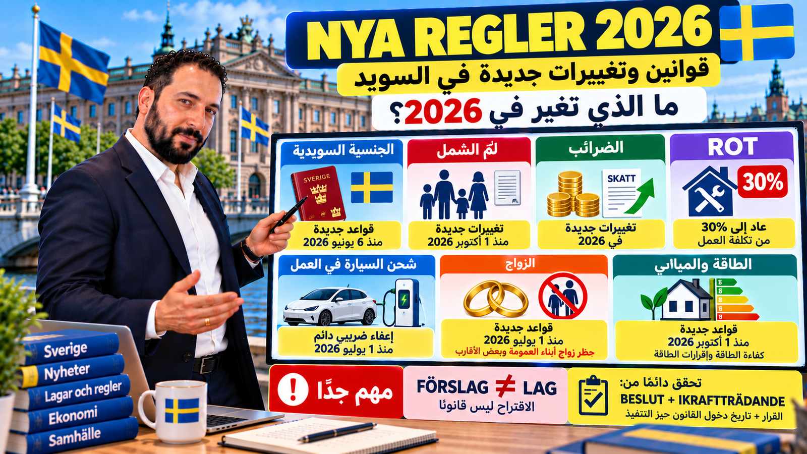 أهم القوانين والتغييرات الجديدة في السويد 2026: ما الذي تغير للمقيمين؟